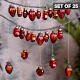 25 Pieces Red Tiny Christmas Ornaments 